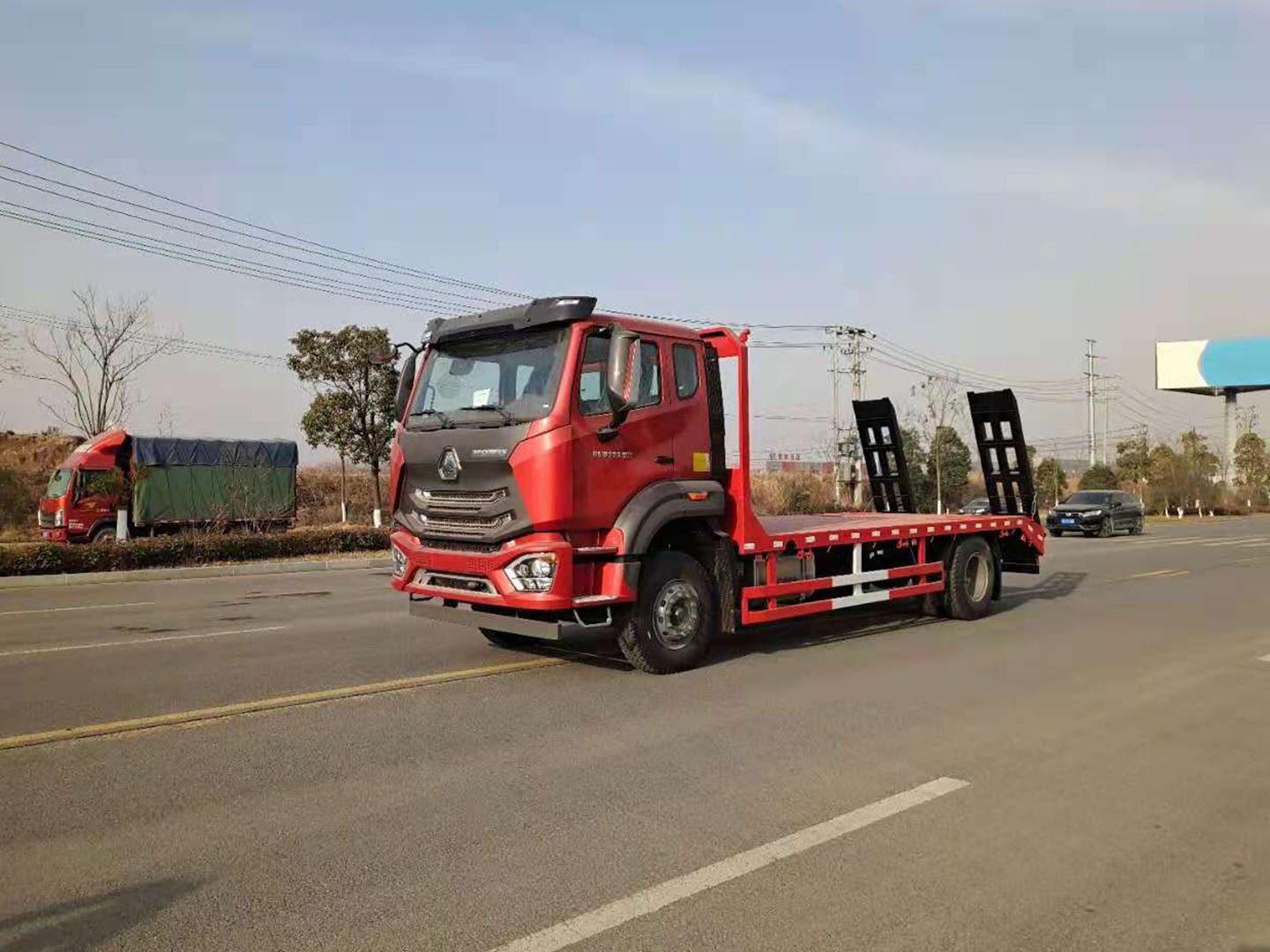 國六重汽豪沃平板運輸車